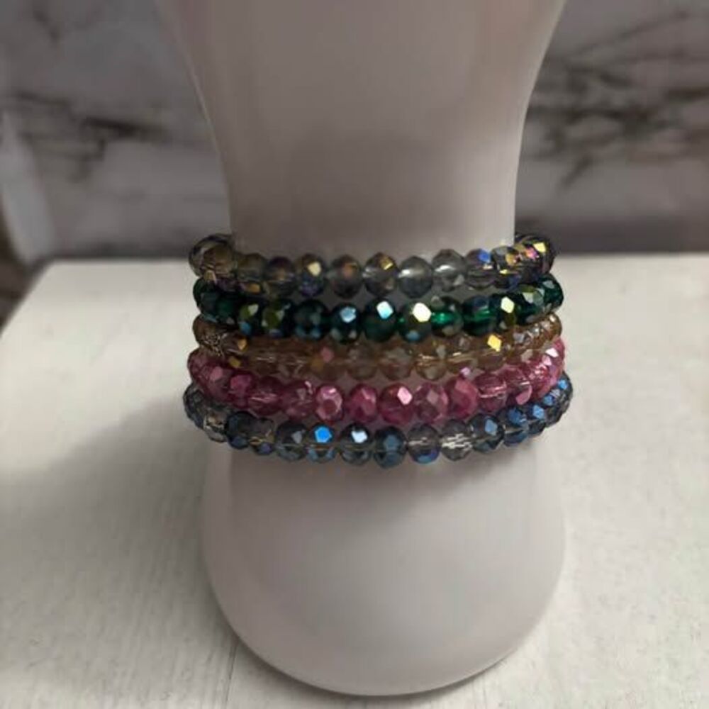 Handmade Beaded Bracelet Stack 0258